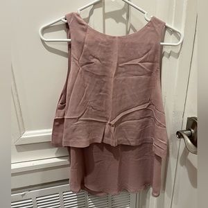 ASTR dark pink layered tank